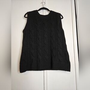 Torrid Black Cable Knit Vest